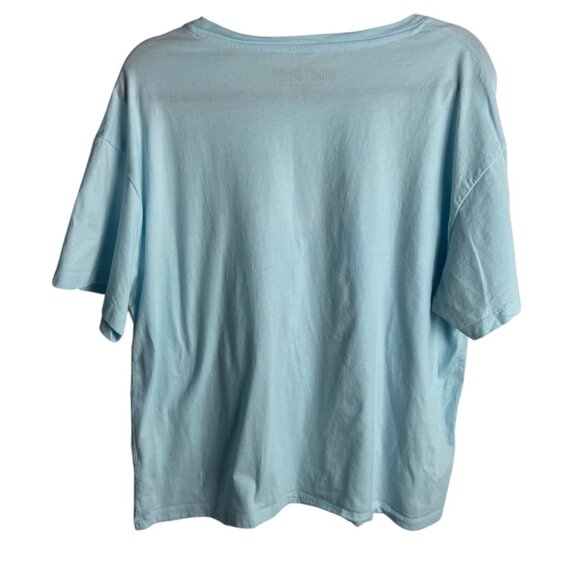 Britney Spears Band Tee Size Large Blue Graphic T Shirt Y2K Oversized Cotton - Picture 4 of 5